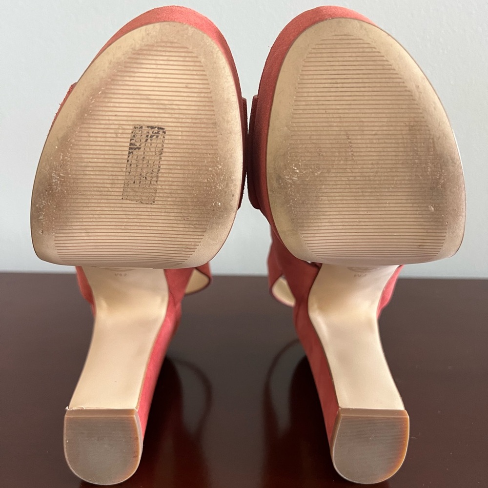 Michael Kors Mariana Sling Cinnamon Suede Size 7M Platform - Picture 10 of 17